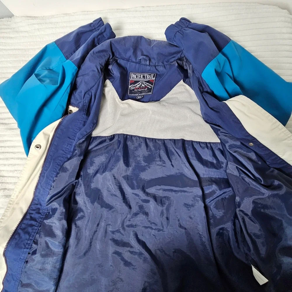 Pacific‎ Trail Mens VTG Colorblock Windbreaker Jacket XL Blue Gorpcore Outdoor